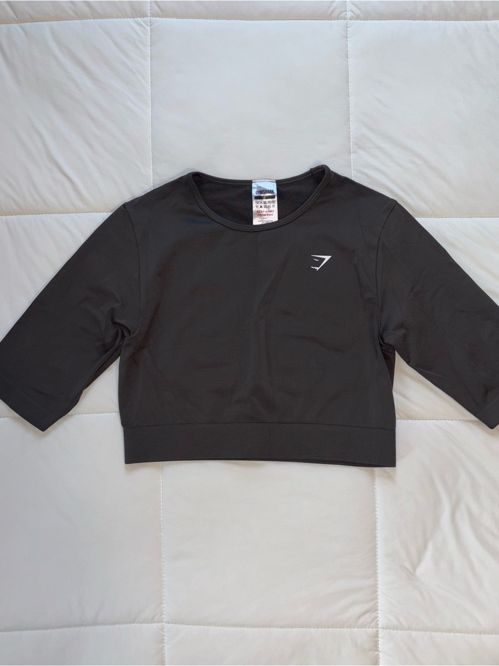 Gymshark Dark Grey Cropped Athletic Top